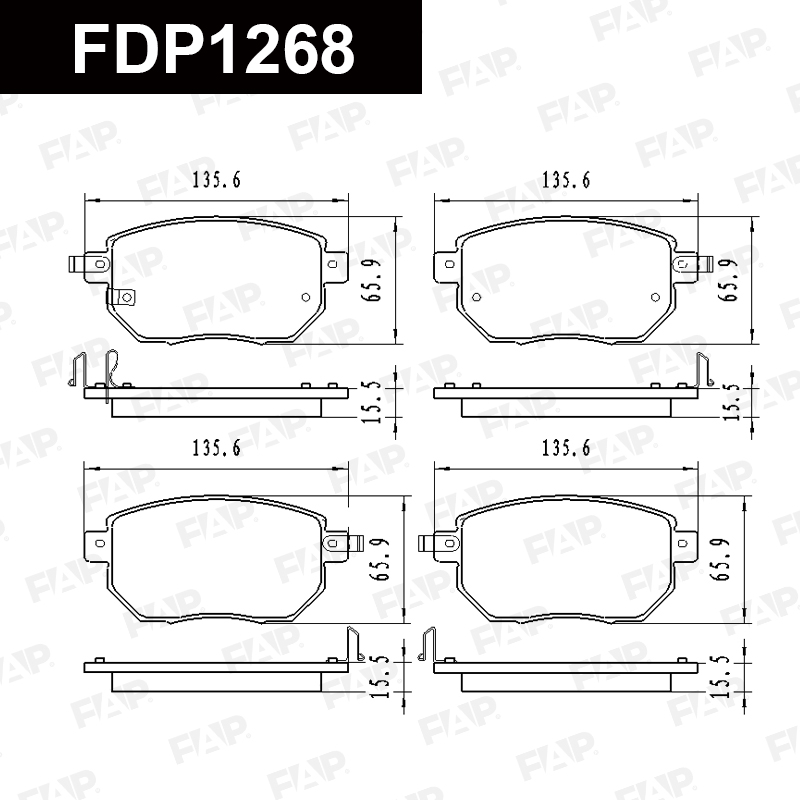 Колодки тормозные NISSAN Maxima 3.5L 2003.09-2008.07 перед. смесь CERAMIC FAP