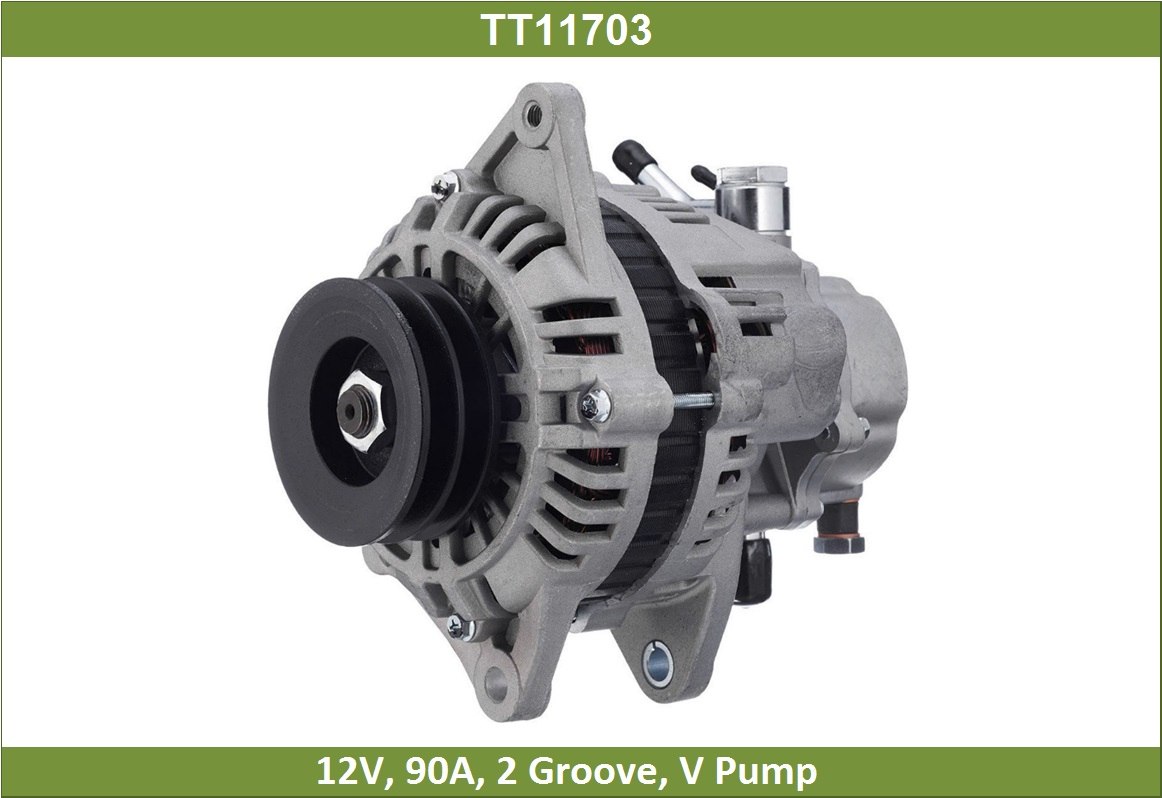 Генератор Mitsubishi L200 2.5TD ,Hyundai Starex 2.5TD 90A, 2-Groove, V Pump Tesla Technics