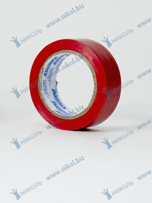 Изолента ABRO красная (15мм*9,1м) ПВХ