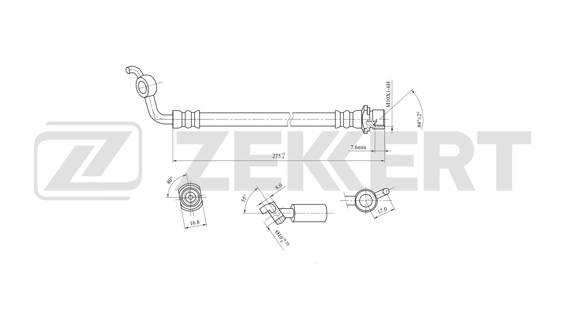 Шланг тормозной задний левый Toyota Rav 4 (A30 A40) 05-