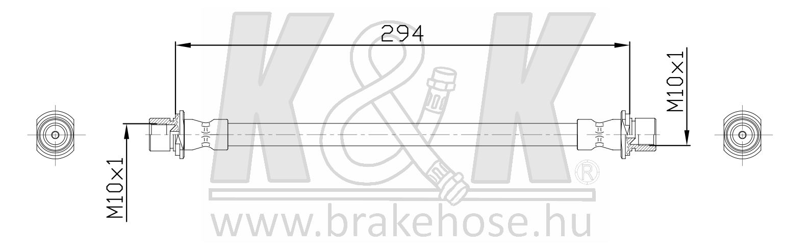 Шланг тормозной Toyota Yaris 99- задний \ K&K FT0023