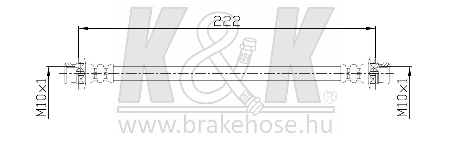 Шланг тормозной Daewoo Matiz; Chevrolet Spark задний \ K&K FT0611