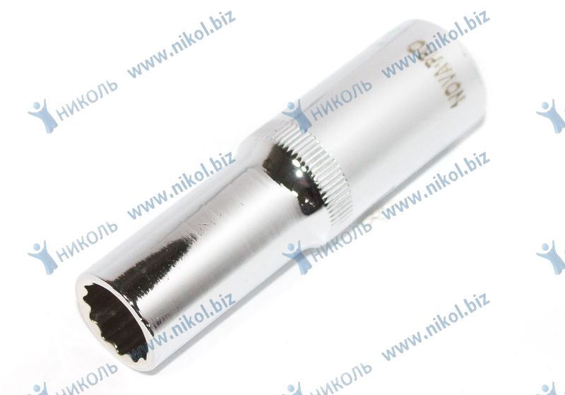 Головка сменная (1/2") высокая 12-гр 13мм CrV NOVA-PRO/DINWARD