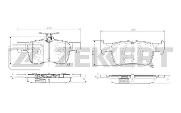 Колодки тормозные Ford Mondeo V 14- задние дисковые (GDB2133) Zekkert