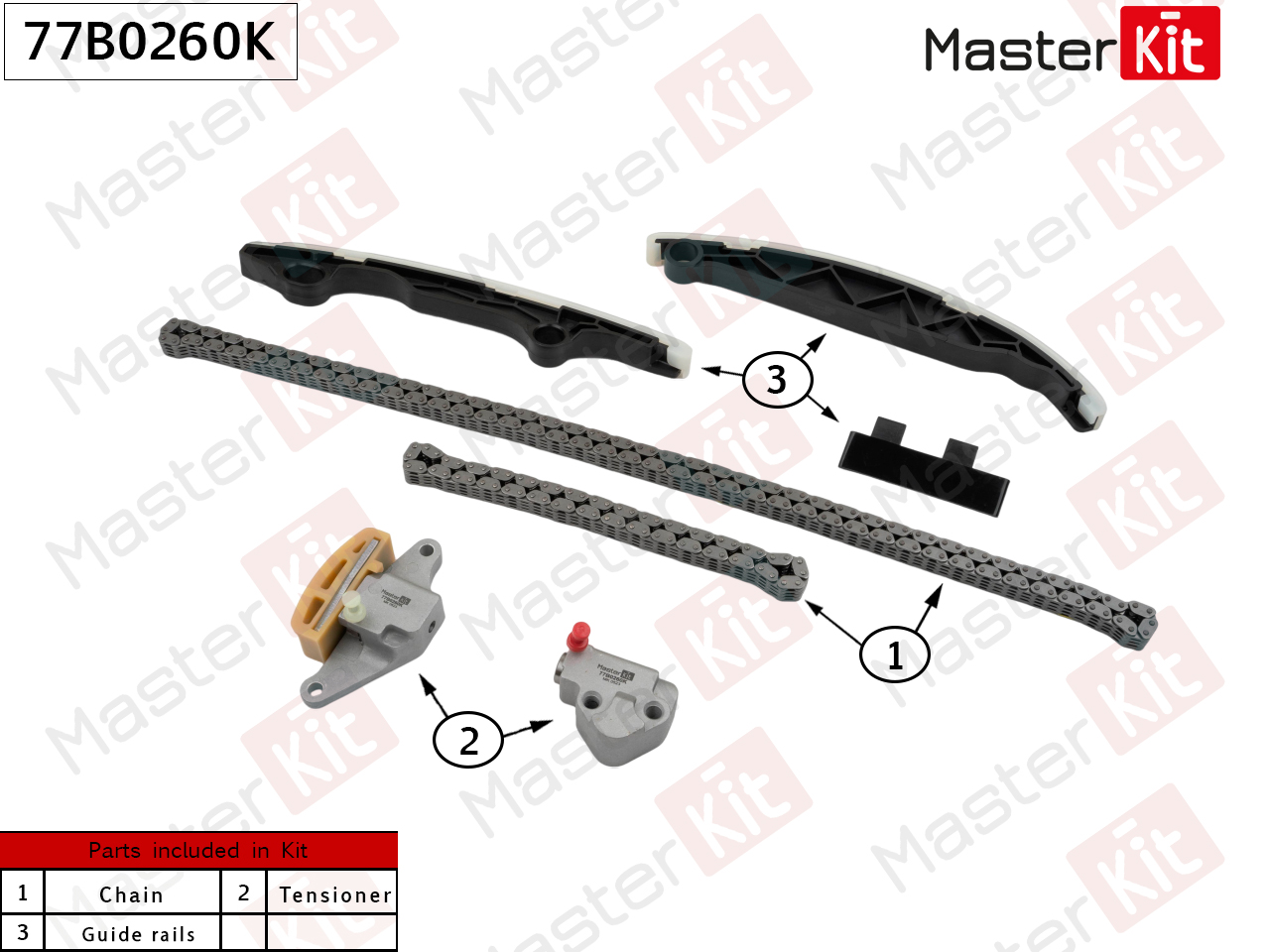 Комплект цепи ГРМ NISSAN QR25DE X-TRAIL (T31) 10>
