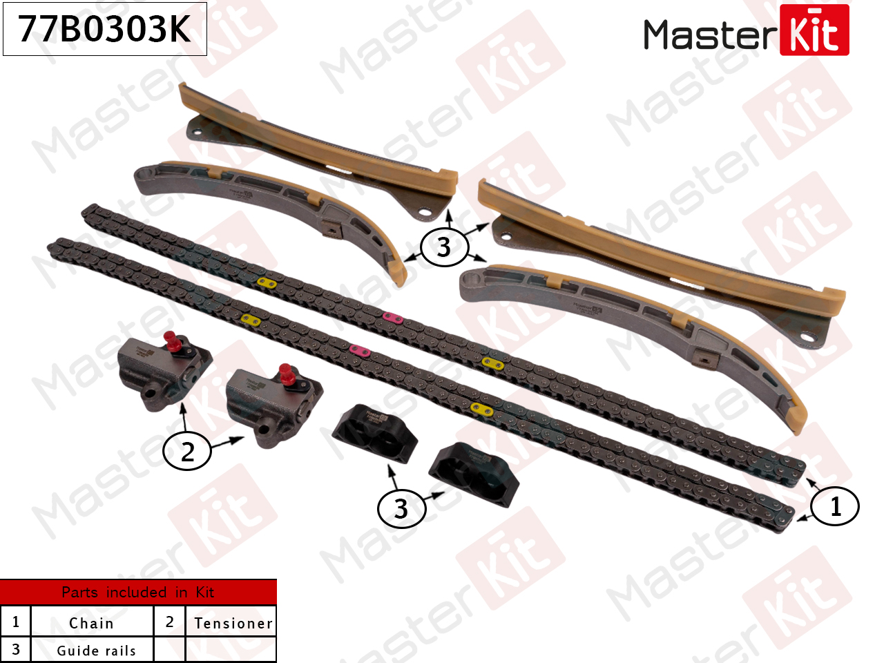 Комплект цепи ГРМ HYUNDAI/KIA G6DP/G6DN