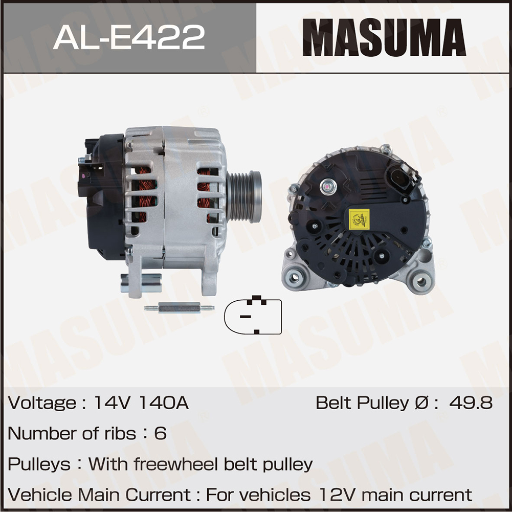 Генератор AUDI / CAXA CNVA CAVG CTHG (14V/140A) Masuma