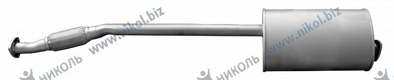 Глушитель УАЗ 3163 Патриот Евро 3 (дв.ЗМЗ-40904) с гофрой (2008-10г.) Автоглушитель