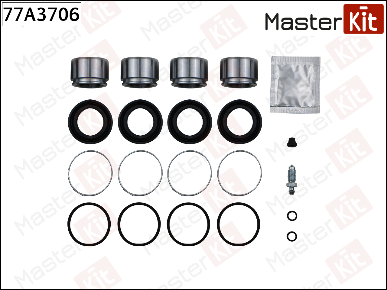 Ремк-т суппорта MASTERKIT + поршень TOYOTA 4-RUNNER08-02->, FJ CRUISER 01-06->