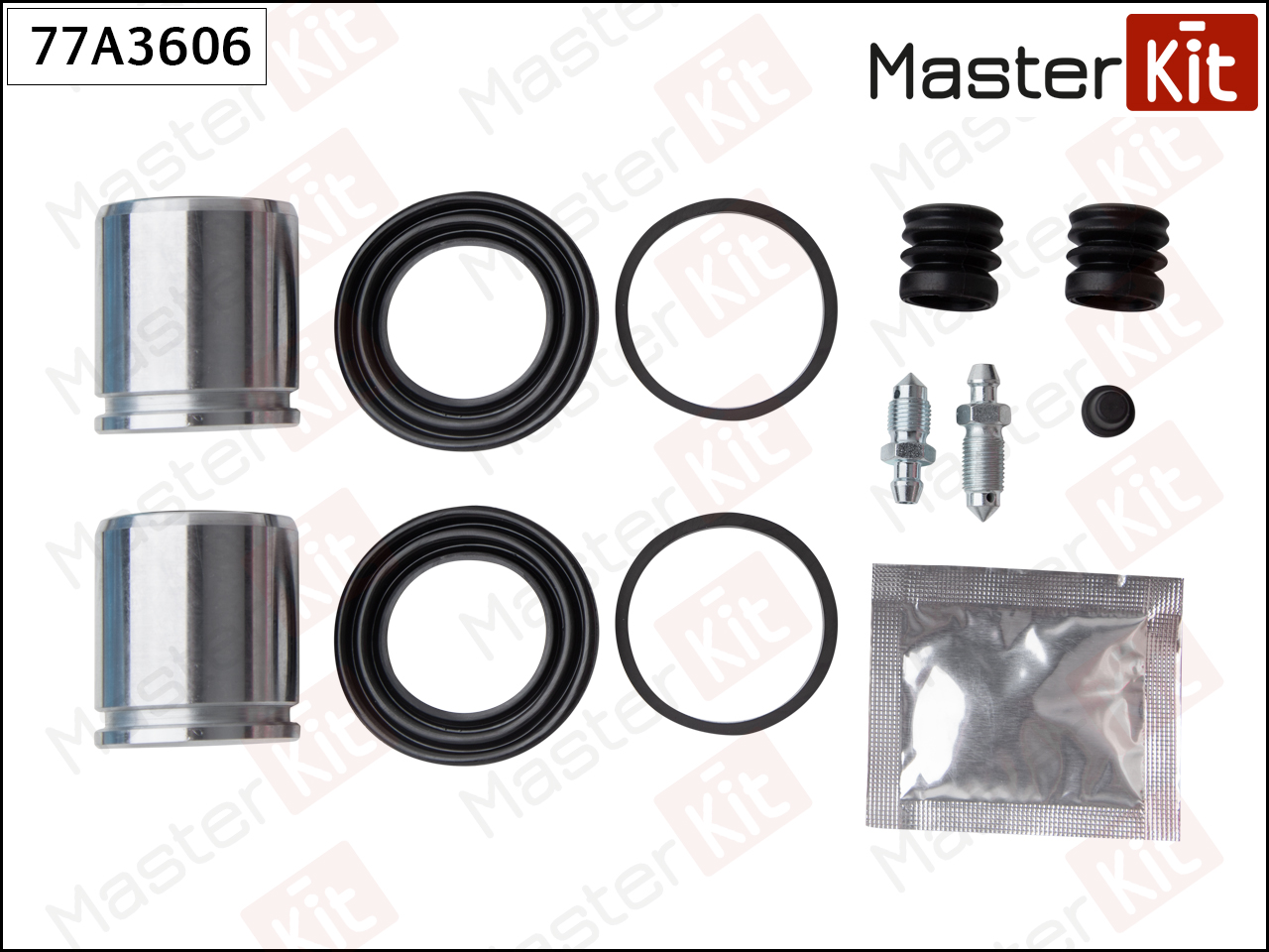 Ремк-т суппорта MASTERKIT + поршень NISSAN VANETTE 01-95->