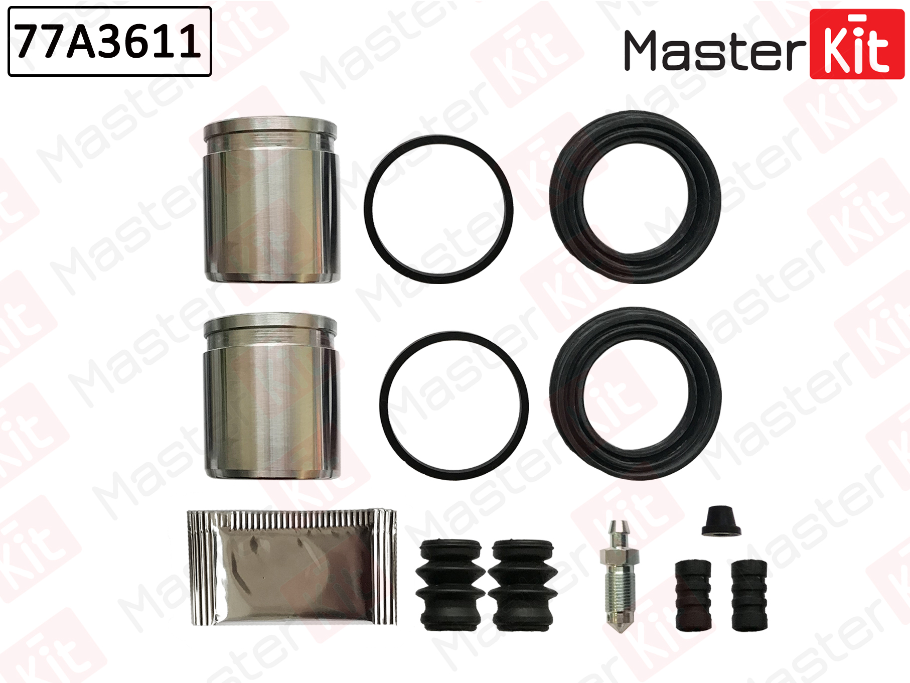 Ремк-т суппорта MASTERKIT + поршень SUBARU OUTBACK 05-09->, FORESTER 09-05->