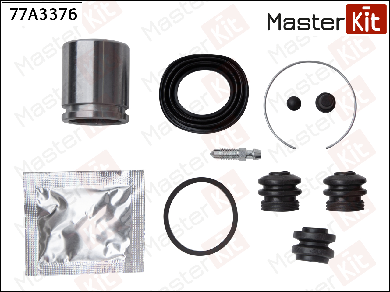 Ремк-т суппорта MASTERKIT + поршень TOYOTA CAMRY III, IV 06-91->08-02, AVENSIS 01-00->