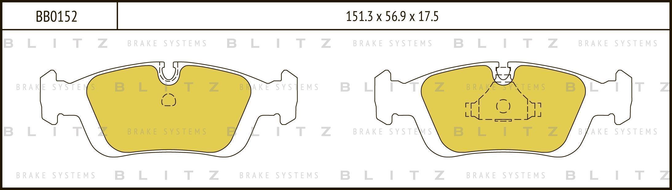 Колодки тормозные дисковые передние BMW 3(E36) 95- BB0152