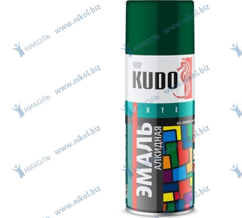 Краска аэроз зеленая глубокий KUDO (520мл)