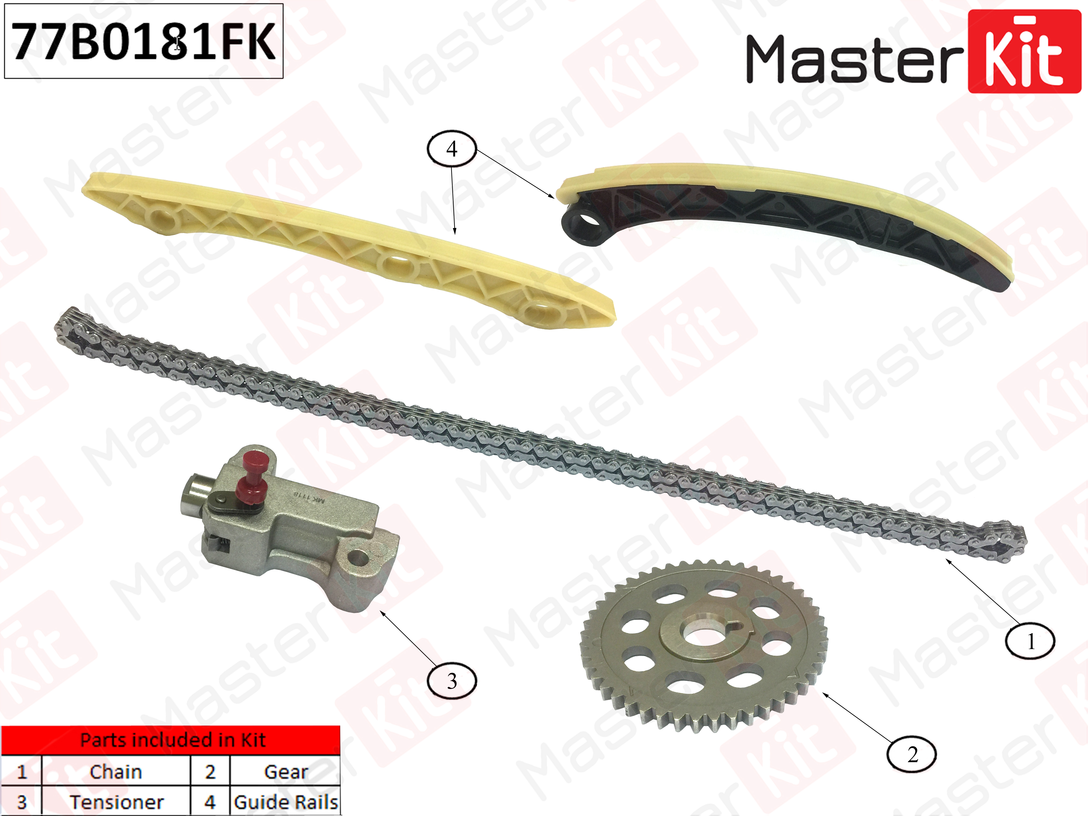 Комплект цепи ГРМ HONDA R20 MASTERKIT