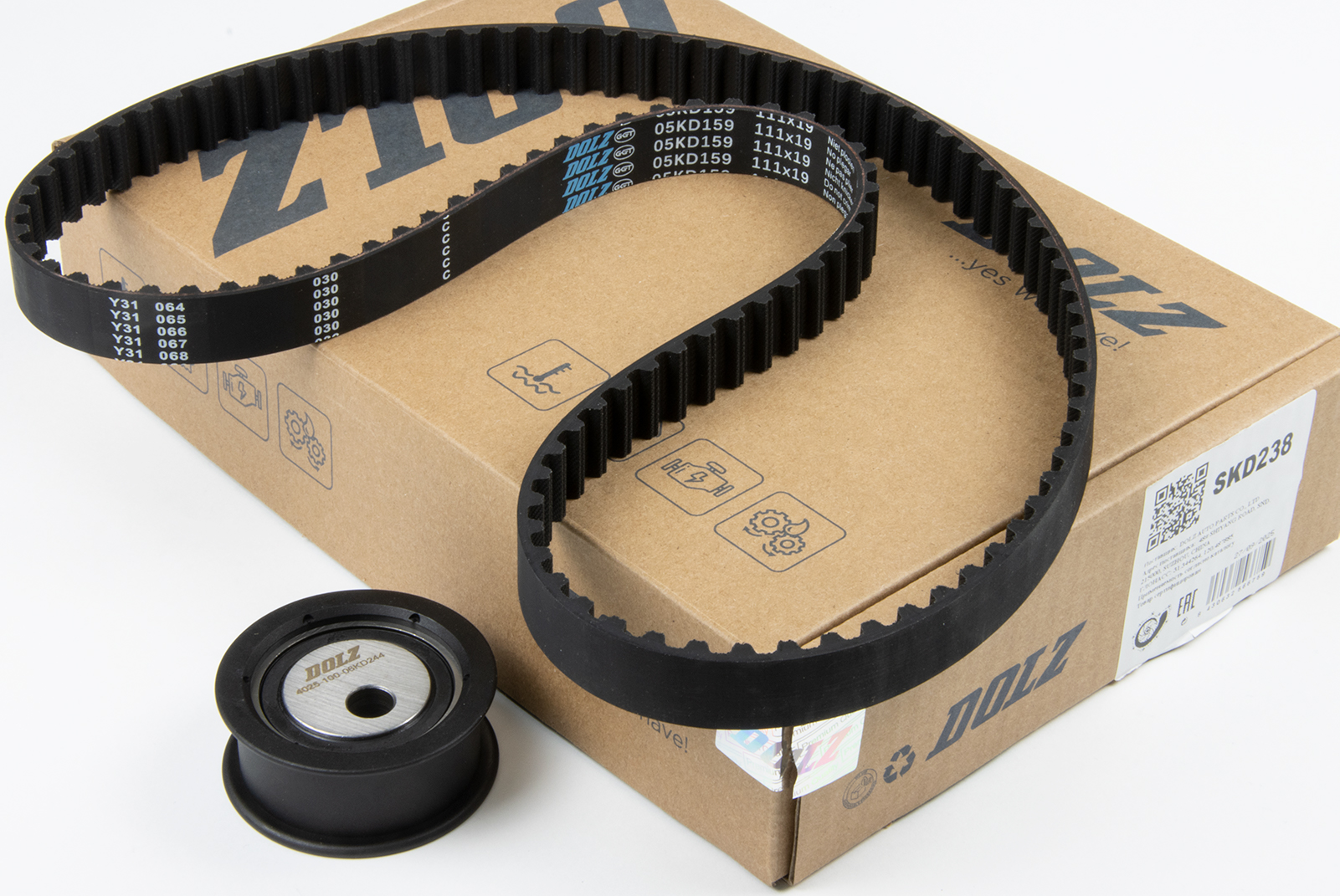 Комплект для а/м ВАЗ 2108 ремень ГРМ 111 ролик DOLZ 