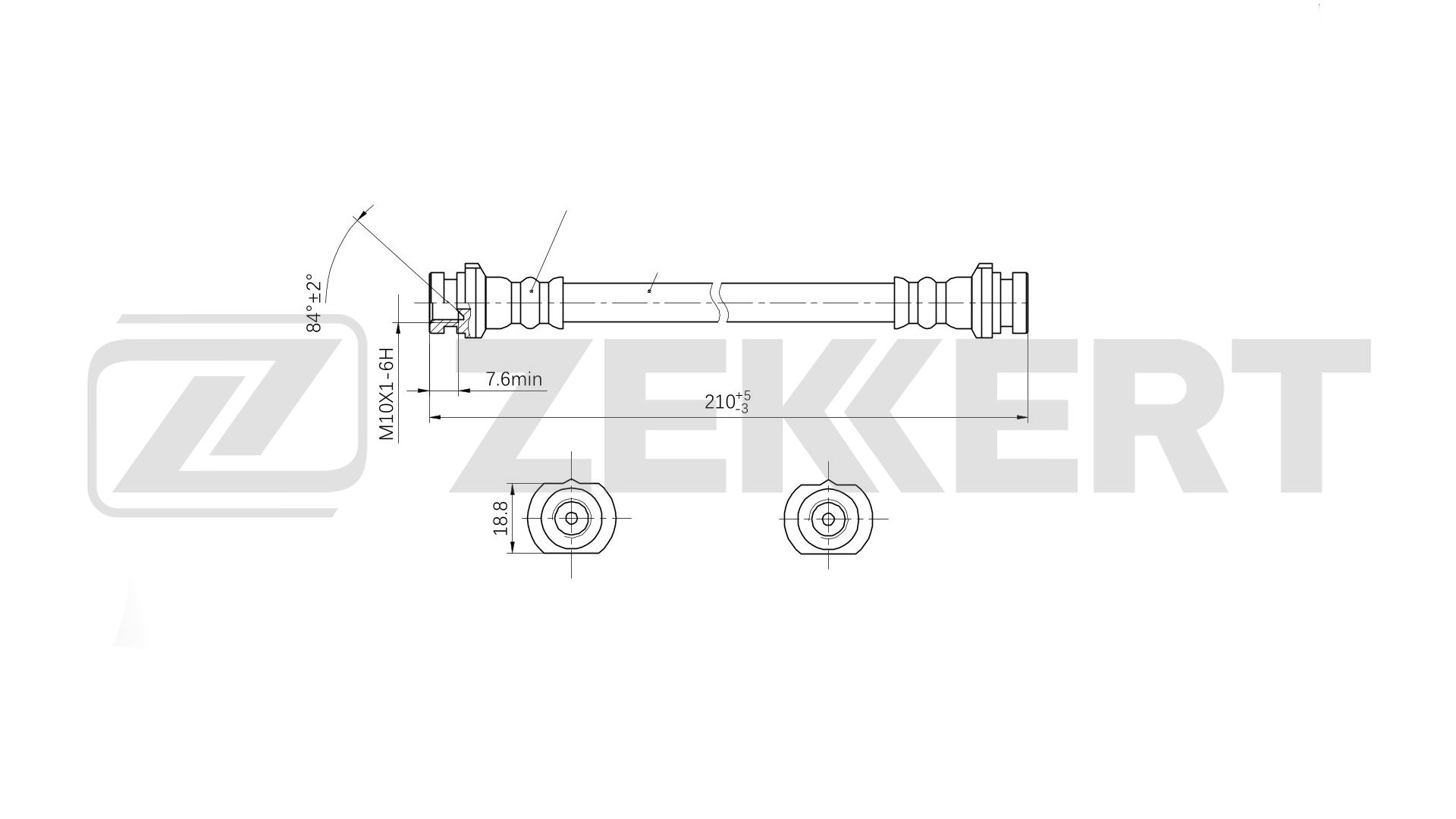 Шланг тормозной задний Nissan X-Trail (T31) 07- Rogue (S35) 07- Renault Koleos 08-