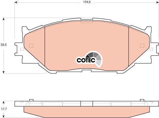 Колодки тормозные Lexus IS 05- передние \ TRW GDB3410