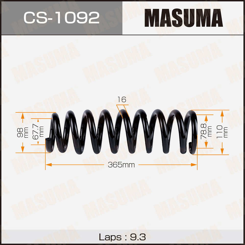 Пружина подвески Toyota Land Cruiser Prado (J120) 02-09 передняя Masuma