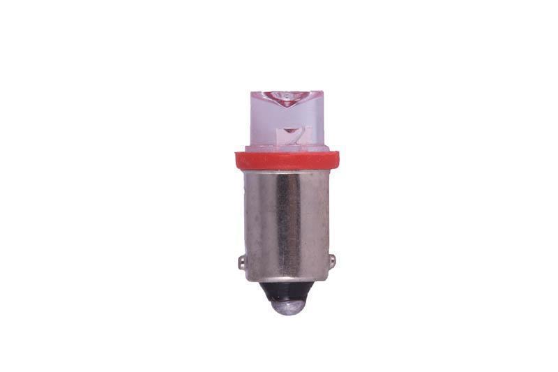Лампа светодиодная 12V 4W металлический цоколь красный 1 LED конус 10 шт. Маяк