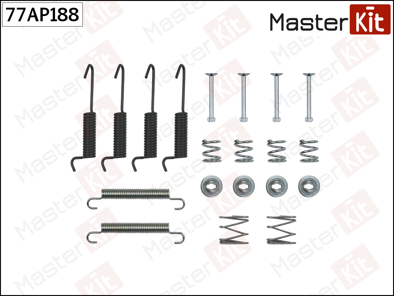 Комплект установочный тормозных колодок MASTERKIT задн KIA Carnival III 06-