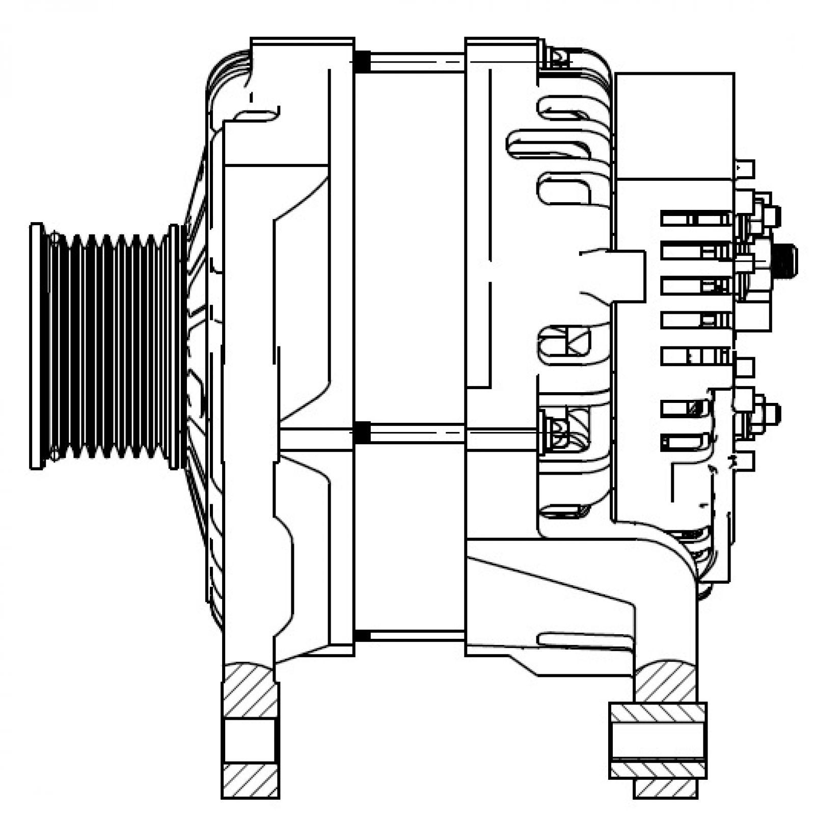 Генератор Sollers Atlant (22-)/JAC N56 (16-) 2.7D [HFC4DE1-1D] Евро-5 150А StartVolt