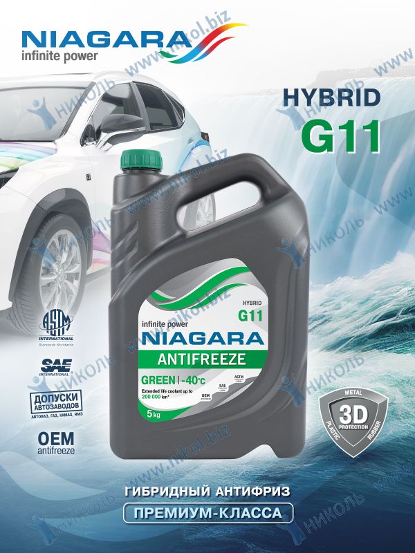 Антифриз зеленый Ниагара G11 -40С ( 5кг)