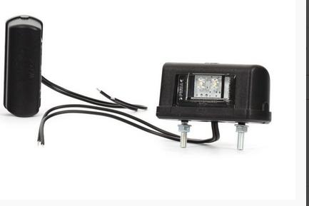 Подсветка номерного знака Евро фура чёрная, универсальная ПН3LED разъём 2PIN арт. ПН3-12-24LED-1- 2PIN