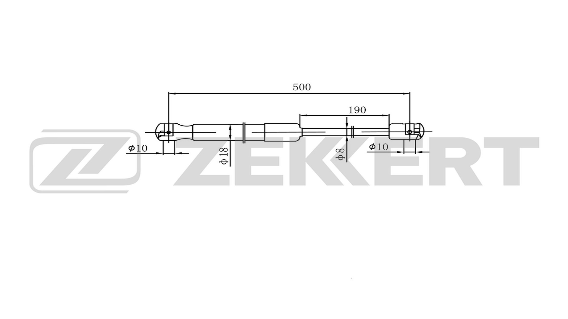 Пружина газовая багажника Nissan Micra (K12E) 02-