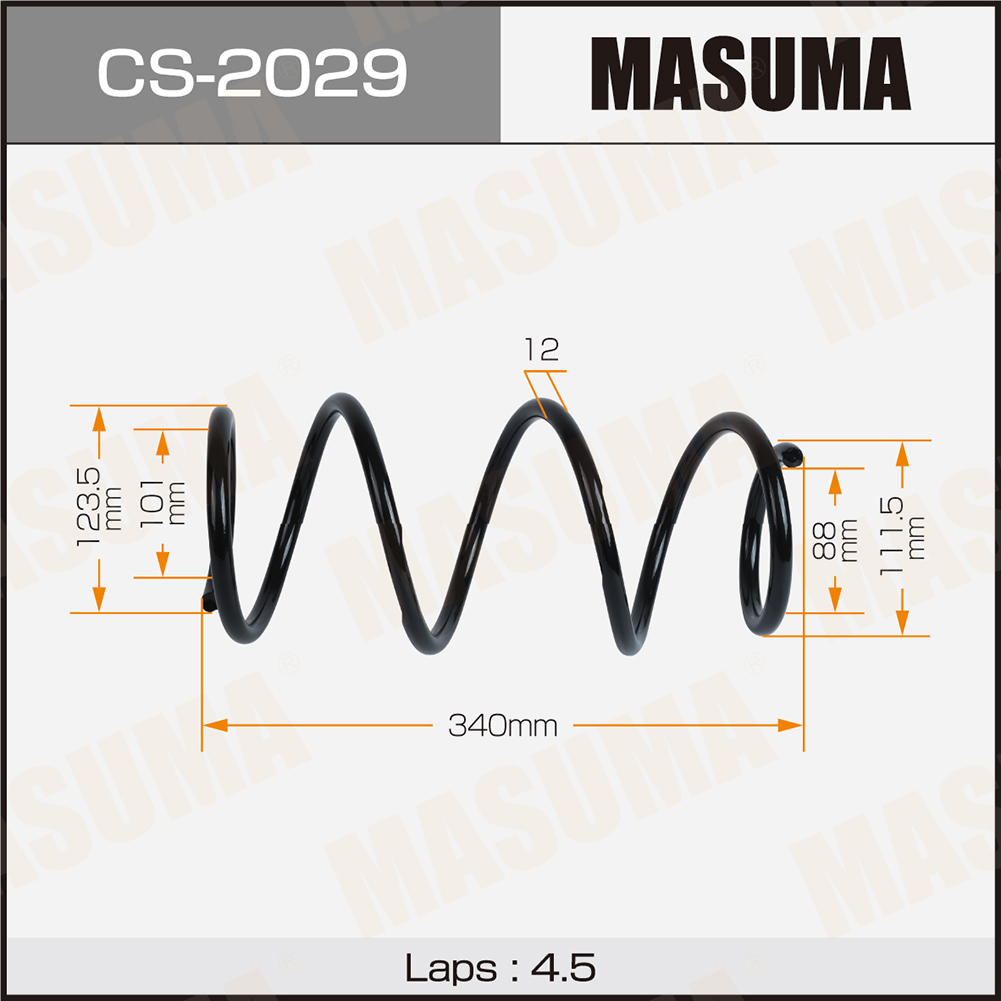 Пружина подвески Nissan NOTE / E11 передняя Masuma