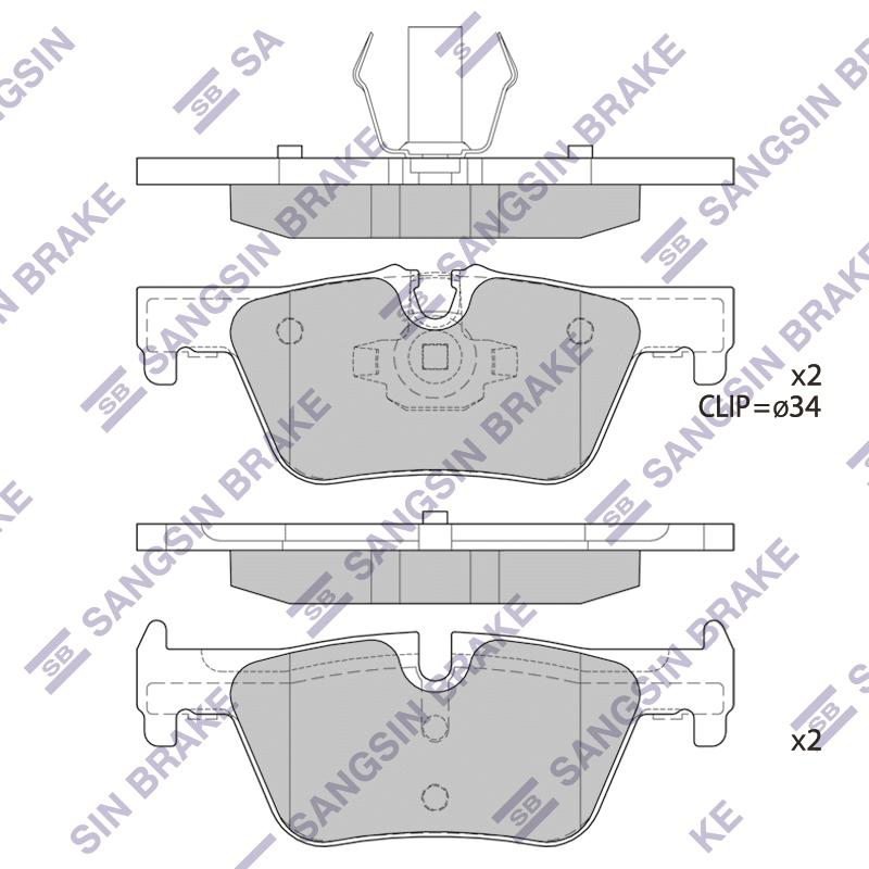 Колодки тормозные BMW 1 F20/3 F30 SANGSIN BRAKE