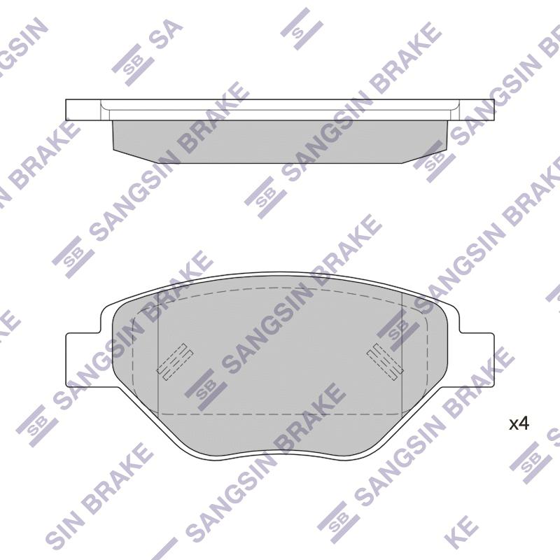 Колодки тормозные SANGSIN BRAKE RENAULT MEGANE II SALOON 03-