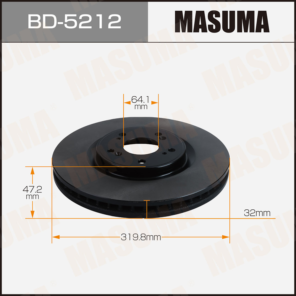 Диск тормозной HONDA ACCORD / CU2[уп.2] передний Masuma 