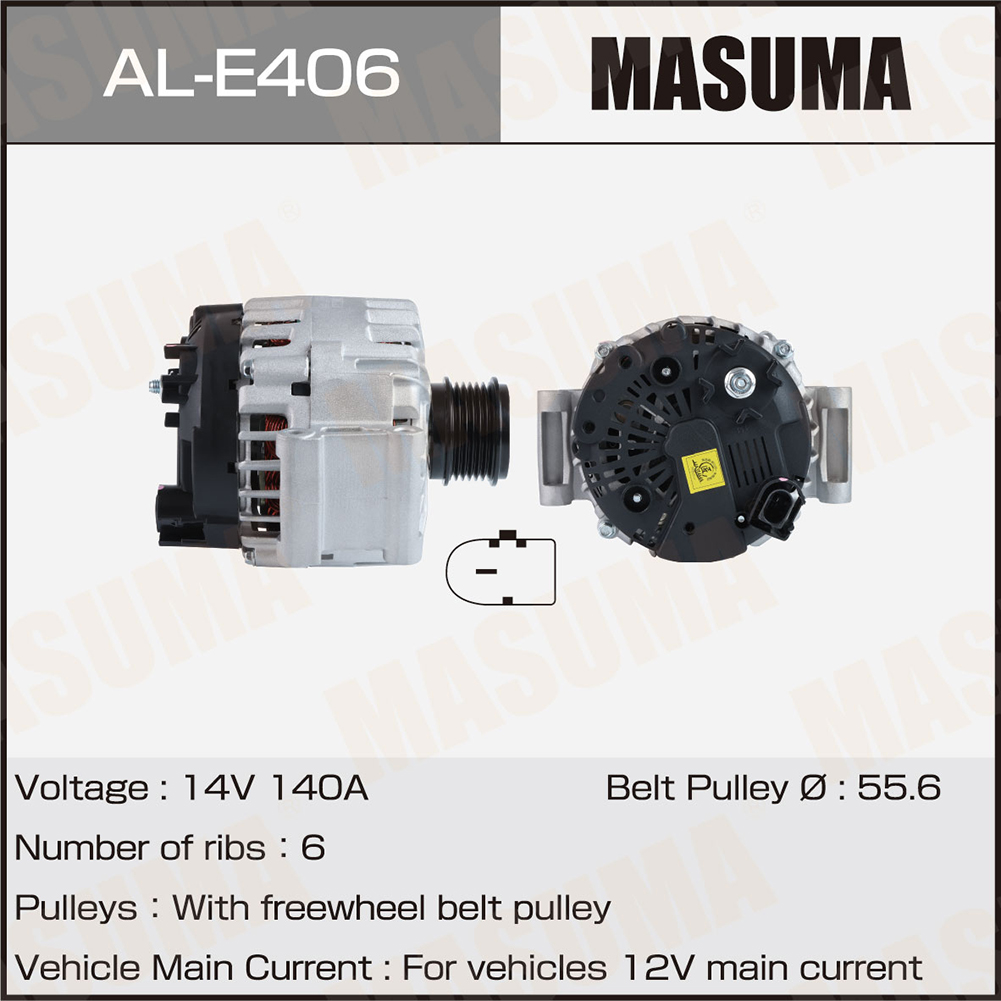 Генератор AUDI / CJSA. CJSB CJXC; DNUE (14V/140A) Masuma