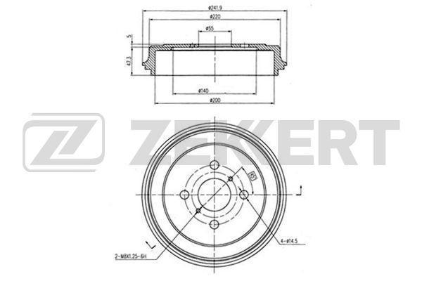 Барабан тормозной Geely MK 06- Zekkert