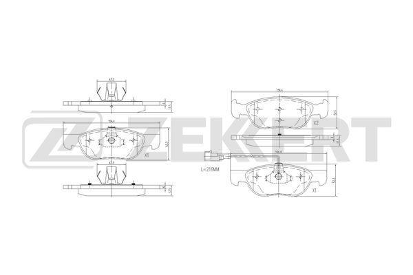 Колодки тормозные Fiat Brava (182) 96-, Marea (185) 96-; Lancia Delta II (836) 94- Zekkert