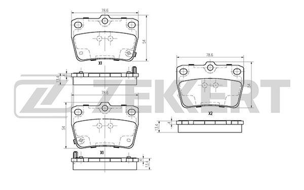 Колодки тормозные Chery Tiggo I, II 05-: Toyota RAV 4 (A10, A20) задние дисковые (GDB327) Zekkert