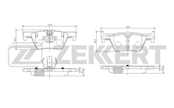 Колодки тормозные BMW 1 (F20, F21) 11-, 3 (F30) 11-, 4 (F32-F36) 13-, X3 (F25) 10- задние Zekkert