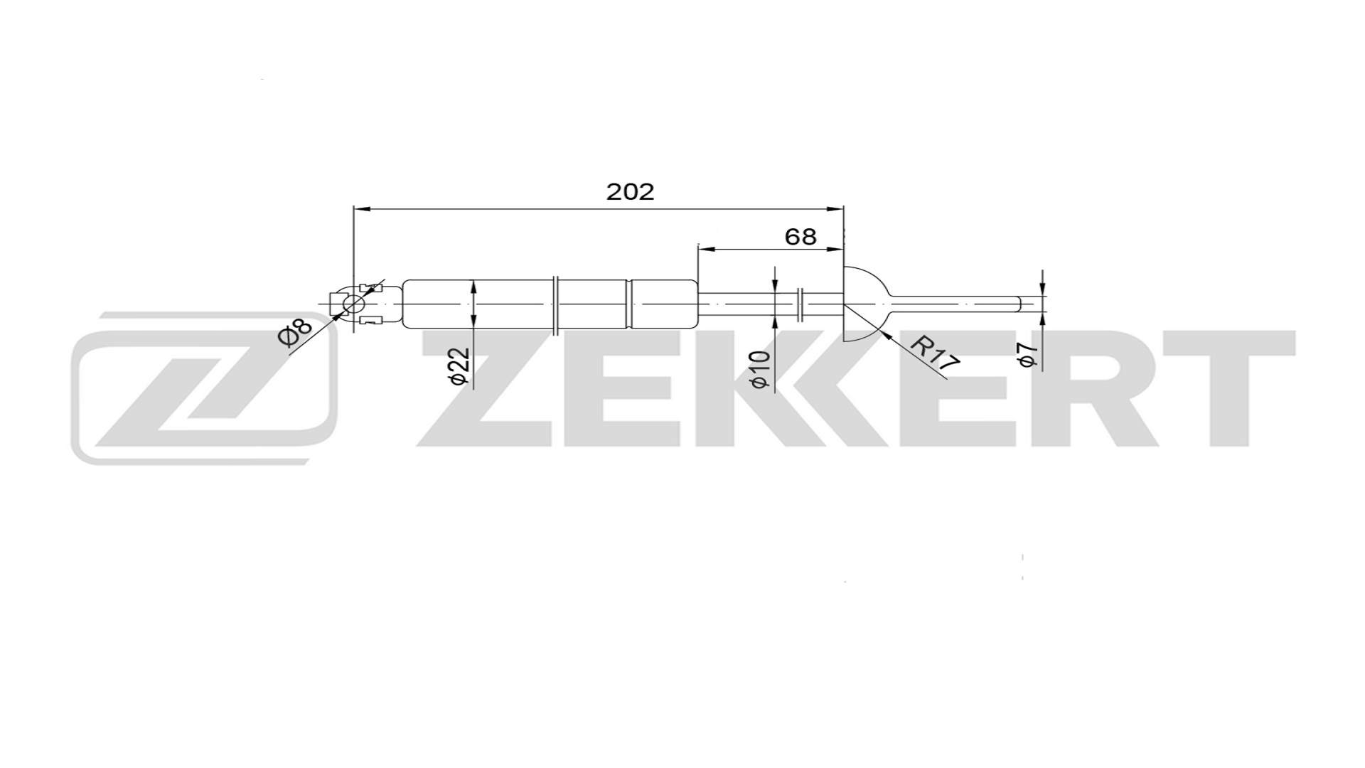 Пружина газовая капота MB C-Class (W202 S202) 93-