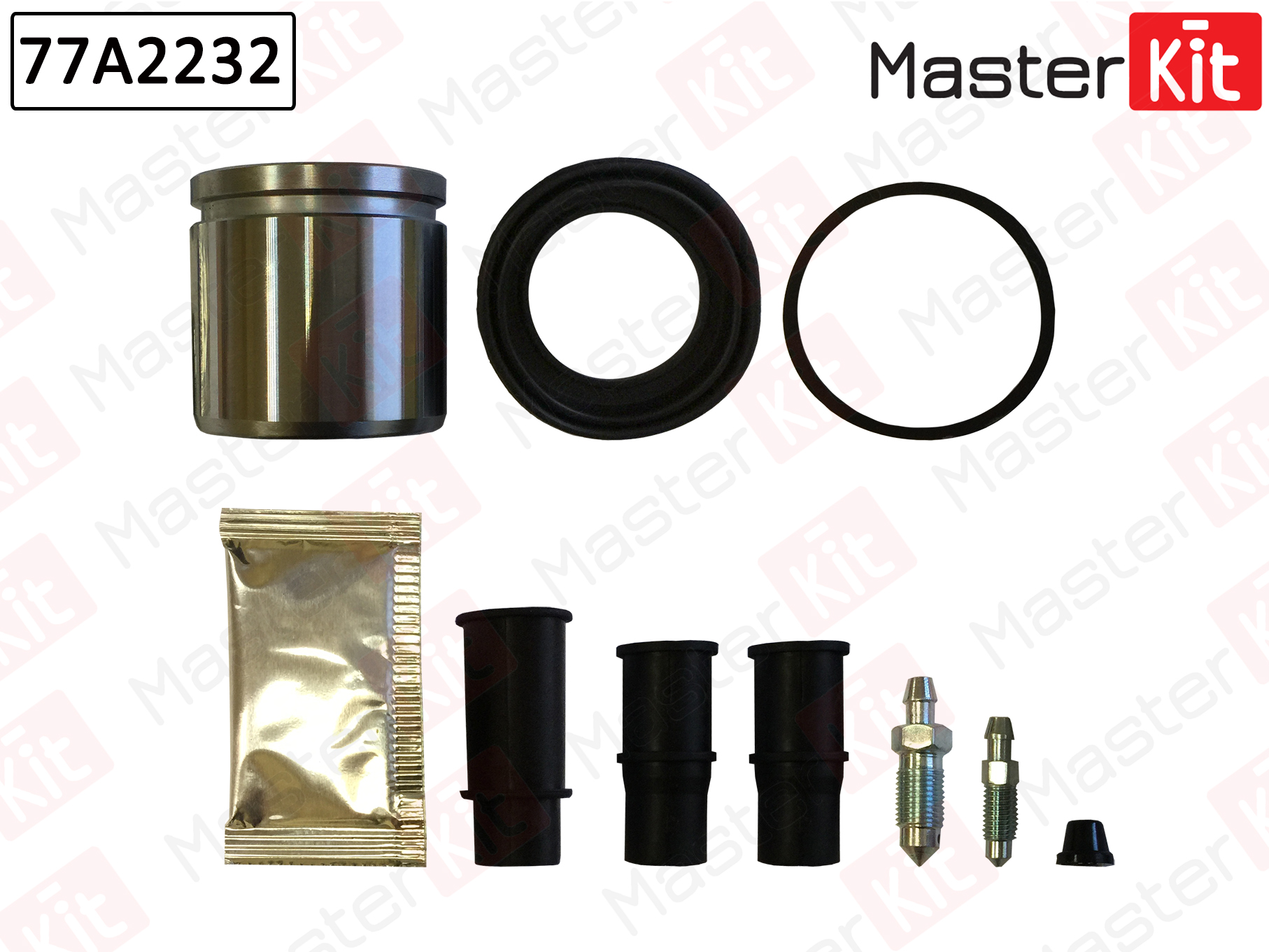 Ремк-т MASTERKIT тормозного суппорта+поршень VOLKSWAGEN JETTA II 08-83->12-92, GOLF II 08-83->12-92