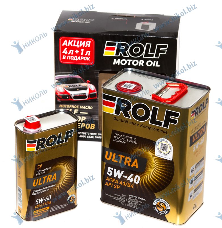 Масло ROLF Ultra 5W40 A3/B4 SP (5л) с жесть АКЦИЯ 4+1