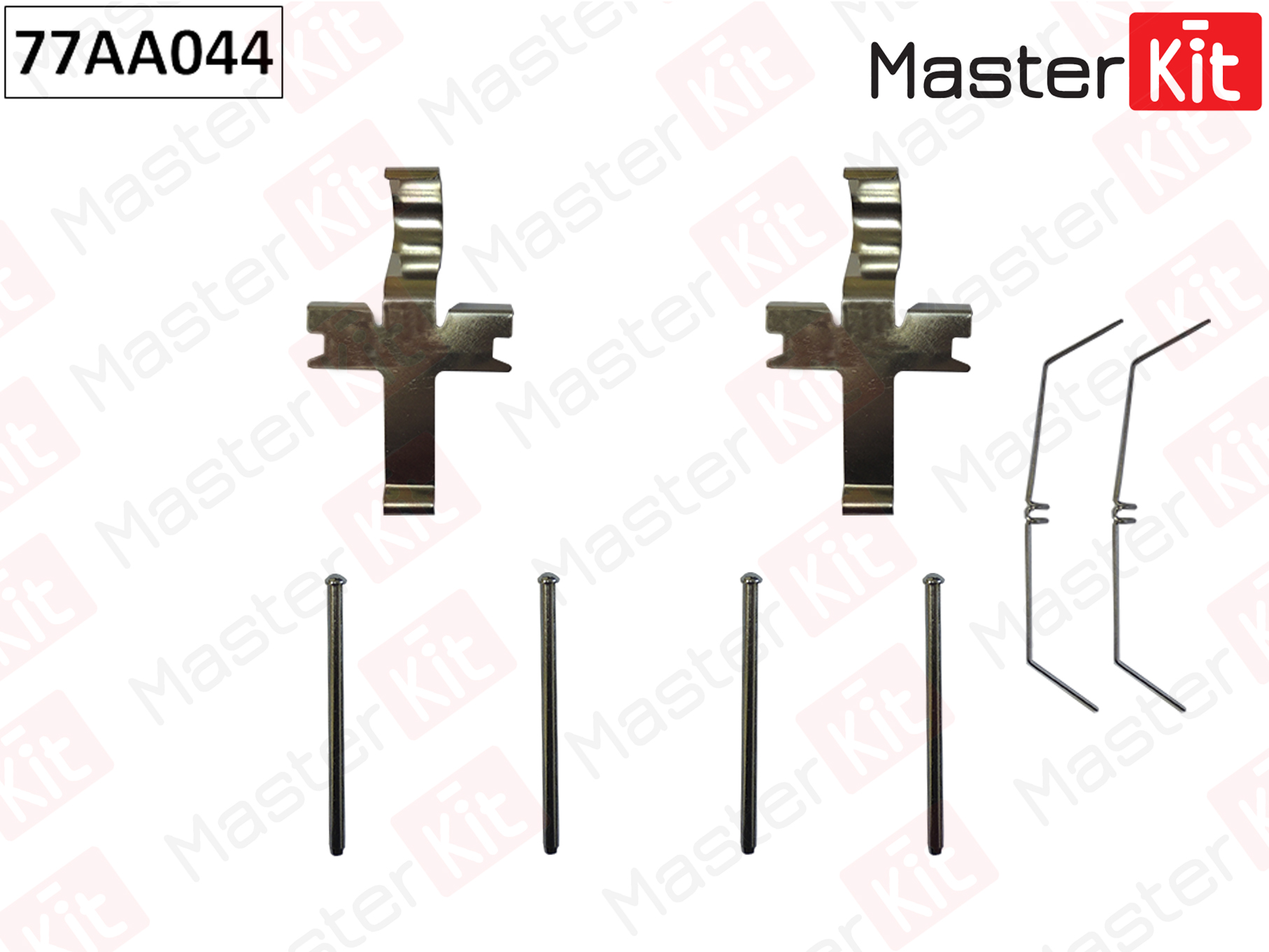 Комплект установочный тормозных колодок MASTERKIT 77AA044 TOYOTA LAND CRUISER 01-90->, HILUX 12-07->