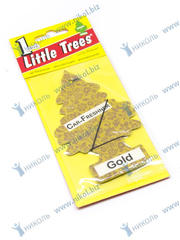 Освежитель подвесной Little Trees елка Gold (картон)