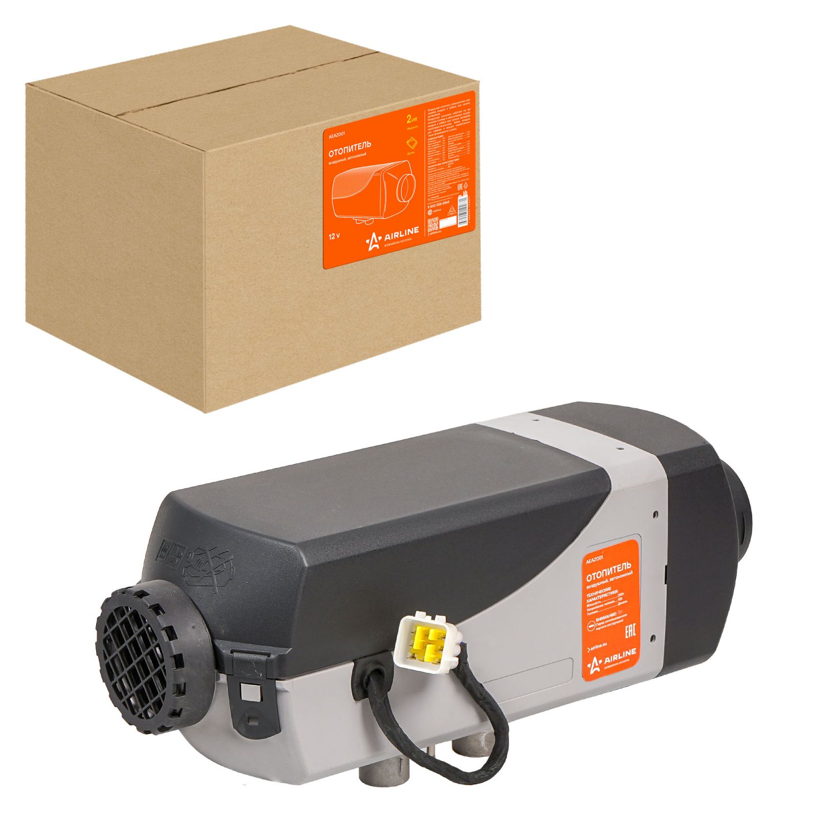Отопитель воздушный автономный Airline 12 В 2000 Вт дизель