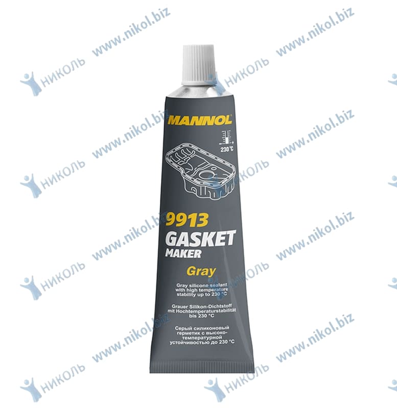 Герметик "MANNOL " 9913 Gasket Maker Gray (85 гр) (силик, серый, от-40 С до +230