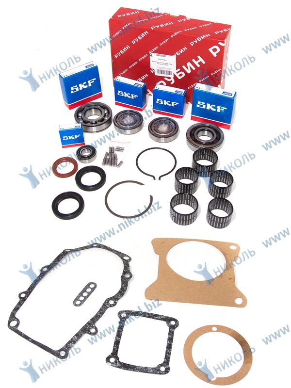 Подшипник КПП ГАЗ-3302 н/о (полный рем.к-т) РУБИН (SKF)