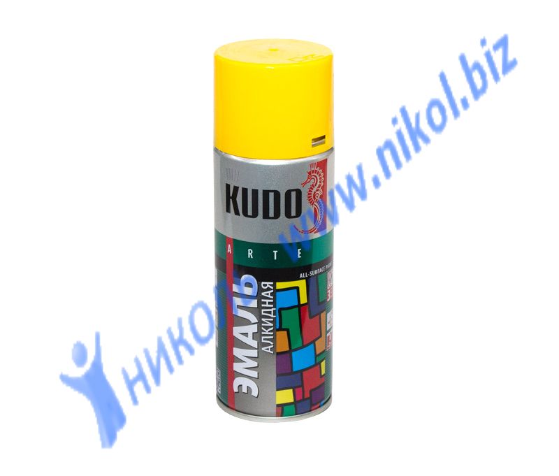 Краска аэроз желтая KUDO (520мл)