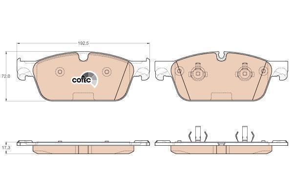 Колодки тормозные Mercedes ML (W166) 11-, GL (X166) 15- передние \ TRW GDB1970