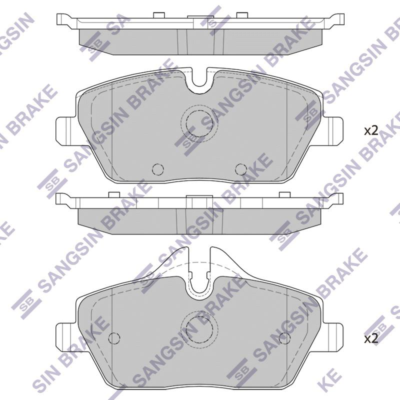 Колодки тормозные BMW 1 (E81, E87) 04-, 2 (F45) 14-; Mini Cooper 06- передние 
