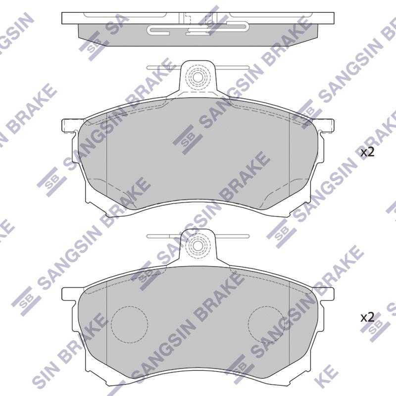 Колодки тормозные Mitsubishi Carisma 1.6-1.8